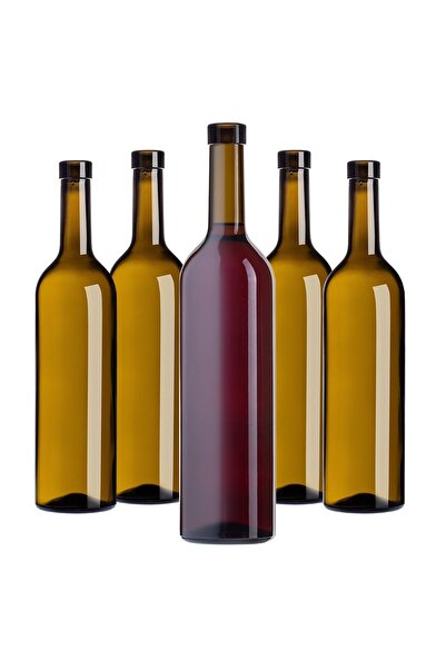 KADAX 10 pcs Glass Wine Bottles 750 ml 0.75 L Bordeaux Wines Liqueurs Alcohol