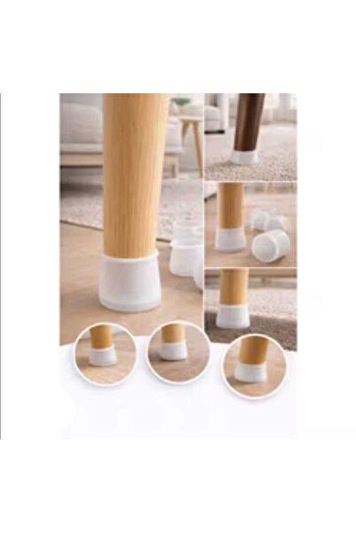 Dalian Home 4 Adet Silikon Masa Sandalye Pabuç Kaydırmaz Silikon Koltuk Zemin...