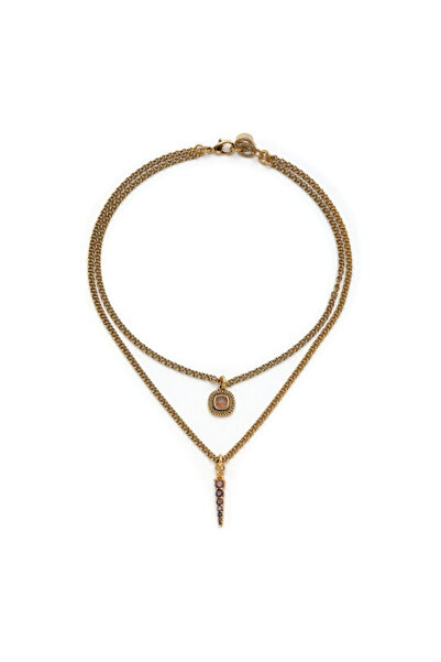 Mon Reve Clay Cam Boncuk Charm Altın Kaplama Zincir Kolye