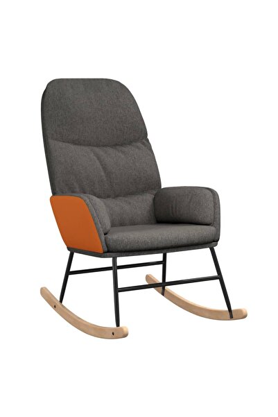 vidaxl Scaun balansoar, gri închis, material textil