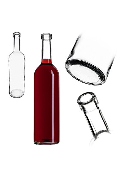KADAX Sticlă de vin Bordeaux 0,75 L 750 ml, sticlă de cidru, albă