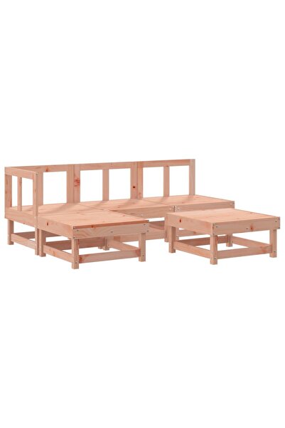 vidaxl Set mobilier relaxare de grădină, 5 piese, lemn masiv douglas