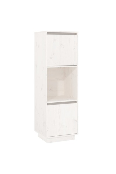 vidaxl Tall cabinet, white, 38x35x117 cm, solid pine wood