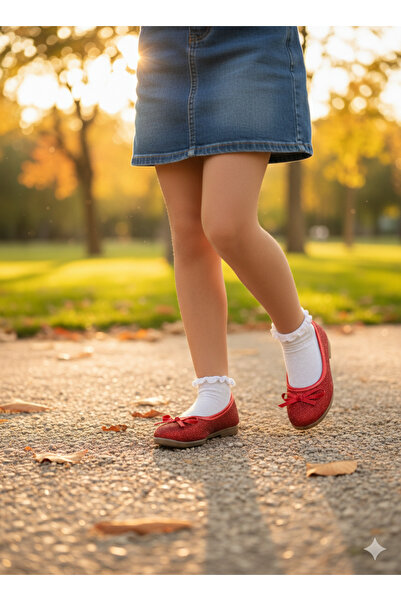 Bold Boutique SİMLİ KIZ ÇOCUK BABET , ÖZEL GÜN AYAKKABISI , BABET , KAYDIRMAZ...