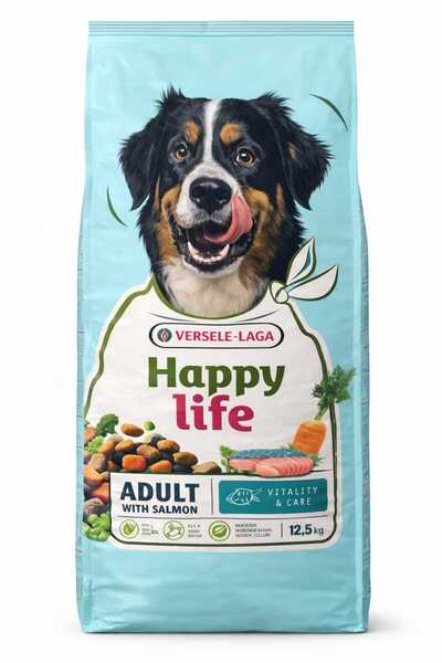 Versele Laga Happy Life Adult cu Somon – hrană completă pentru câini adulți (...