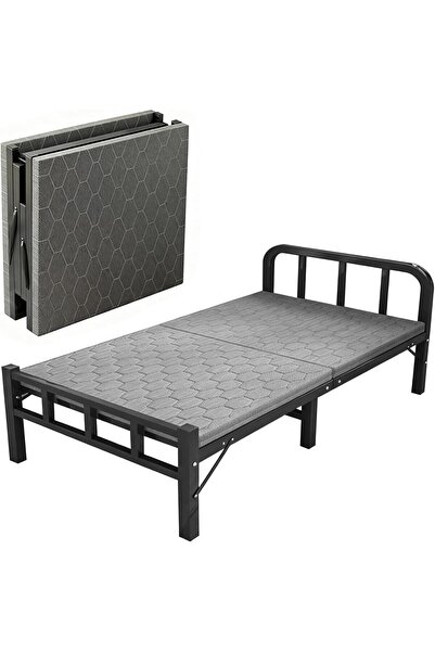 AZZHAAR سرير قابل للطي مفرد للبالغين، سرير ضيوف متنقل قابل للطي مع لوح أمامي،...