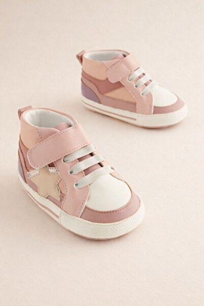 Next Baby Pink Patterned Baby Sports Shoes