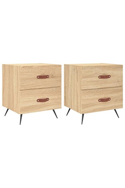 vidaxl Noptiere, 2 buc., stejar sonoma, 40x35x47,5 cm, lemn compozit