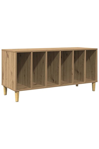 vidaxl Dulap de discuri stejar artizanal, 100x38x48 cm, lemn prelucrat