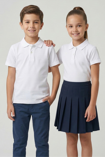 kinderos Σχολικό μπλουζάκι με κοντό μανίκι, βασικό απλό σχέδιο και λαιμόκοψη ...