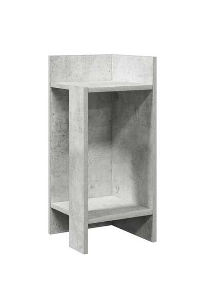 vidaxl Side table with shelf concrete gray 25.5x27x60 cm