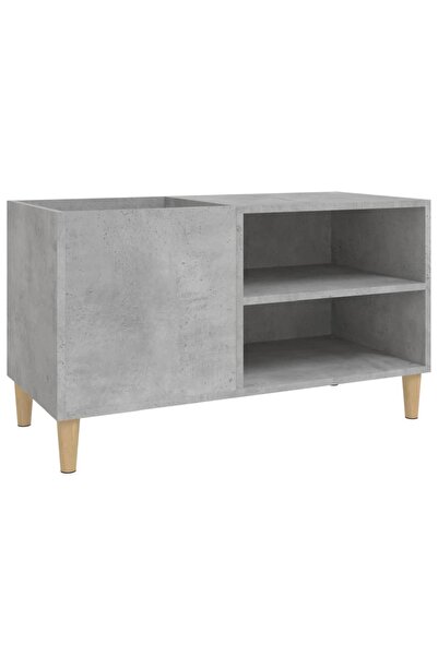vidaxl Dulap pentru discuri gri beton 84,5x38x48 cm lemn prelucrat