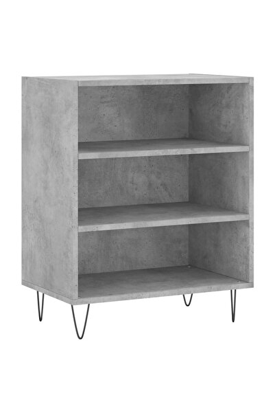 vidaxl Servantă, gri beton, 57x35x70 cm, lemn compozit