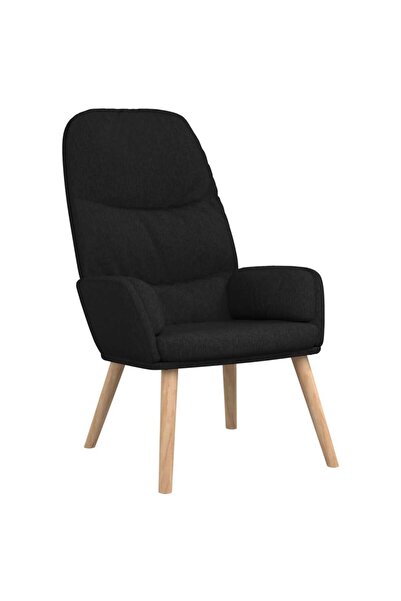 vidaxl Scaun de relaxare, negru, material textil