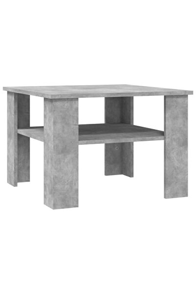 vidaxl Coffee table, concrete grey, 60x60x42 cm, processed wood