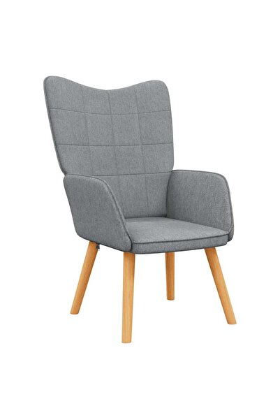 vidaxl Scaun de relaxare, gri deschis, material textil