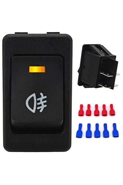 motoLEDy Întrerupător de lumină de ceață cu LED-uri, snap-on 12V 35A + conect...