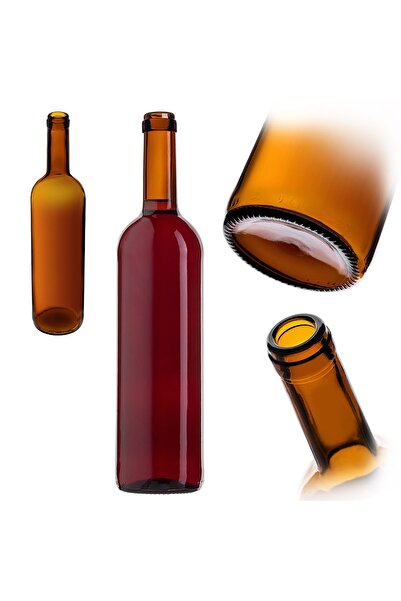 KADAX Bordeaux Wine Bottles 0.75 L 750ml Wine Cider Bottle Brown