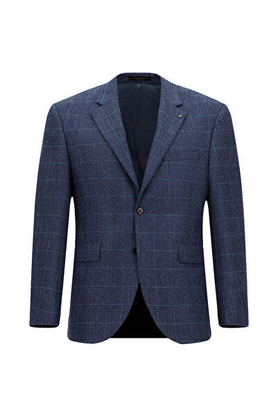 Abdullah Kiğılı 7 Drop Slim Fit Slim Fit Classic Plaid Wool Pack Jacket