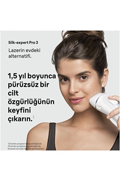 Braun IPL Silk·expert Pro 3, Evde Lazerle Tüy Alma, Çanta, Gillette Venus, 2 Başlık, PL3122