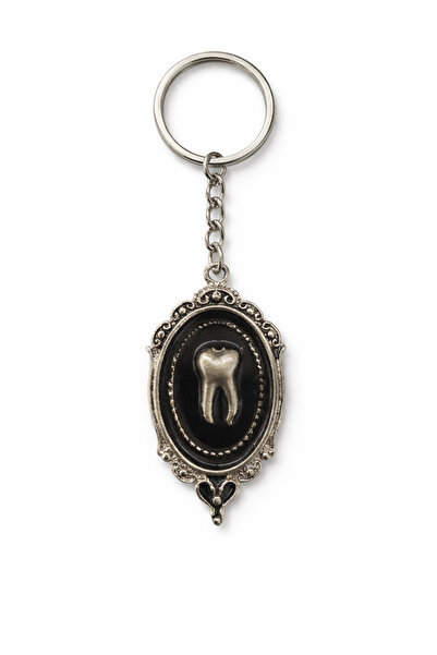 HER ŞEY NOTA www.herseynota.com Negru Vintage cu figurină de dinte breloc – M...