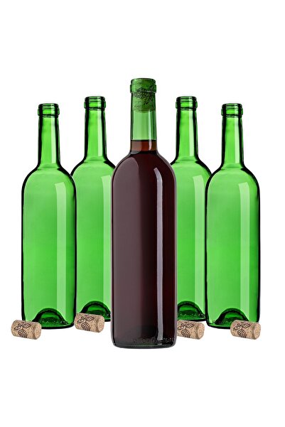 KADAX 10 pcs Glass Bottles for Wine Liqueurs Wine Bottle 0.75L 750ml + Corks