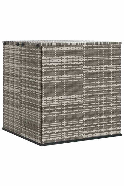 vidaxl Garden cushion box, grey, 100x97.5x104 cm, PE rattan
