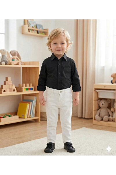 Momivi Kids Erkek Çocuk Okul ve Özel Gün Kullanım İçin Esnek Pantolon