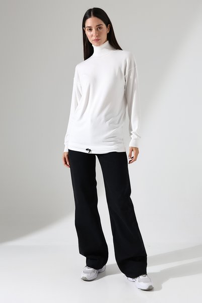 Lavinza Long Sleeve Drawstring Turtleneck Knitwear Sweater Relaxed Fit Casual...