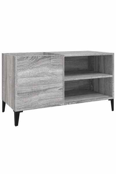 vidaxl Dulap pentru discuri gri sonoma 84,5x38x48 cm lemn prelucrat