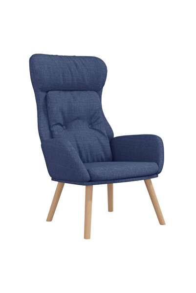 vidaxl Scaun de relaxare, albastru, material textil