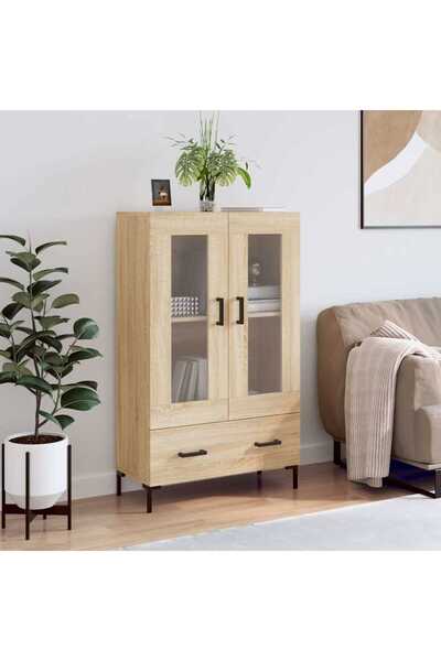 vidaxl Dulap înalt, stejar Sonoma, 69,5x31x115 cm, lemn prelucrat