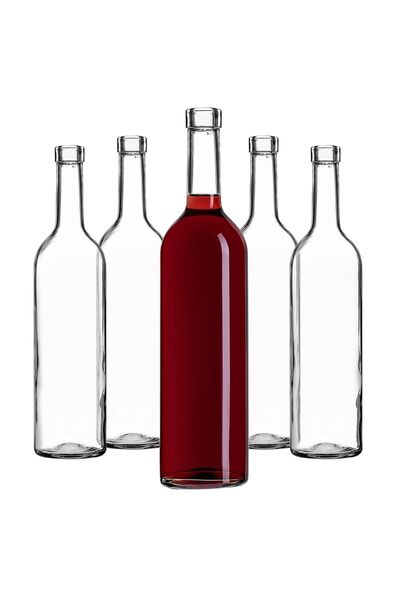 KADAX 10 buc. Sticle de vin din sticlă 750 ml 0,75 L Vinuri Bordeaux Lichioru...