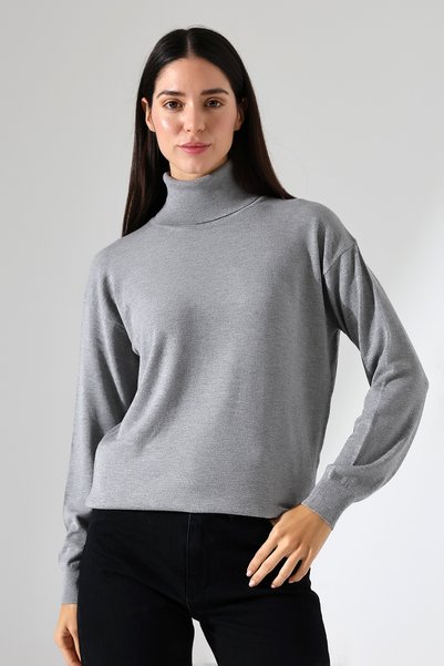 Lavinza Long Sleeve Drawstring Turtleneck Knitwear Sweater Relaxed Fit Casual...