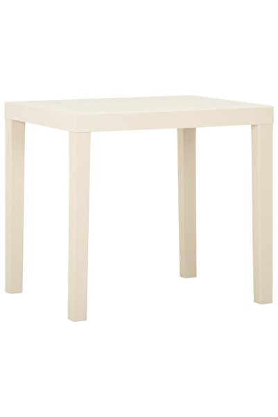 vidaxl Masă de grădină, alb, 79x65x72 cm, plastic