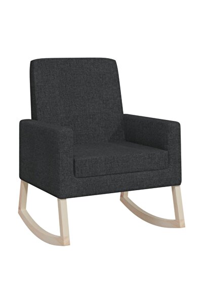vidaxl Scaun balansoar, negru, material textil