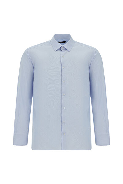 Abdullah Kiğılı قميص قطني منقوش كلاسيكي بأكمام طويلة