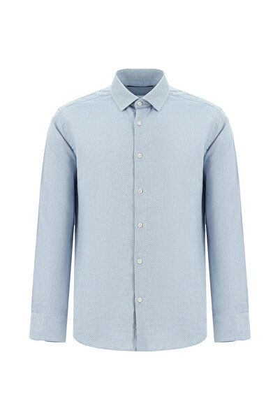 Abdullah Kiğılı Cămașă din bumbac cu mânecă lungă cu model clasic