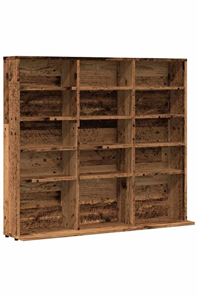 vidaxl Dulap CD-uri, lemn vechi, 100x23x89,5 cm, lemn prelucrat