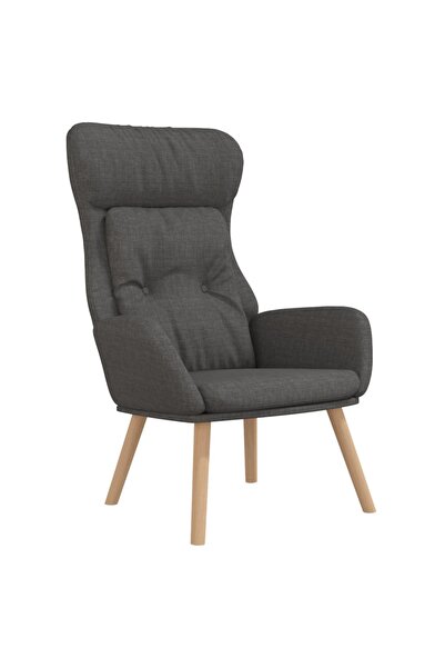 vidaxl Scaun de relaxare, gri închis, material textil