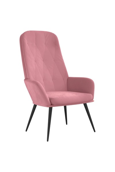 vidaxl Scaun de relaxare, roz, catifea