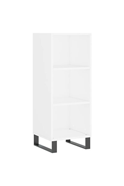 vidaxl Servantă, alb, 34,5x32,5x90 cm, lemn prelucrat