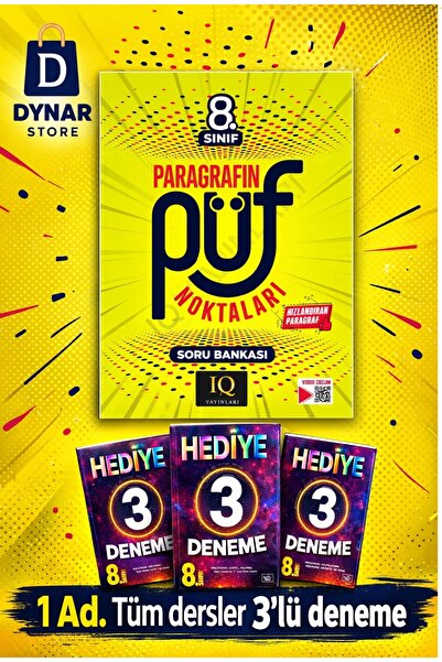 IQ YAYINLARI 8.SINIF PÜF PARAGRAF SORU BANKASI