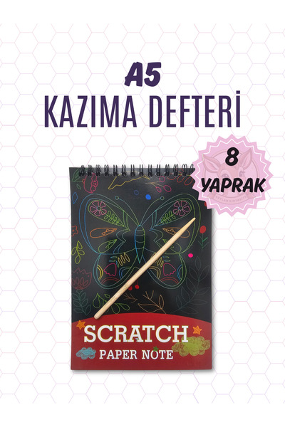 Ceylan Kırtasiye A5 Boy Kazıma Defteri 8 Yaprak (1 Adet)