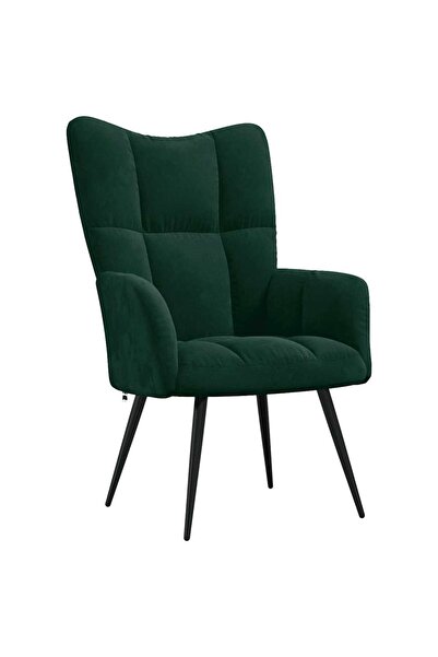 vidaxl Scaun de relaxare, verde închis, catifea