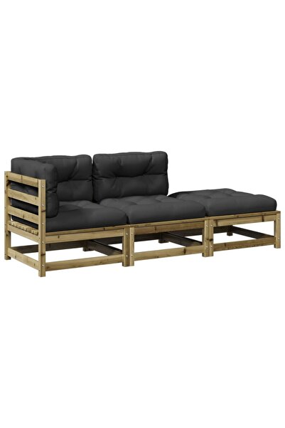 vidaxl Set mobilier de grădină cu perne, 5 piese, lemn de pin tratat