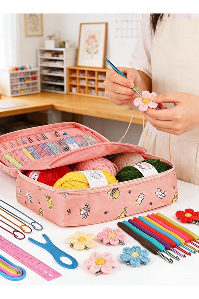 Pomefar Complete Crochet Kit: Knitting Starter Kit with Crochet Hook Set – Ea...