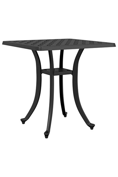 vidaxl Masă de grădină, negru, 53x53x53 cm, aluminiu turnat
