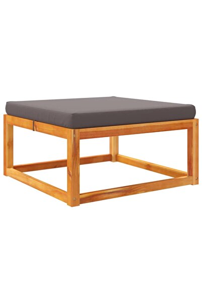 vidaxl Taburet de grădină cu pernă, 65x65x29 cm, lemn masiv acacia