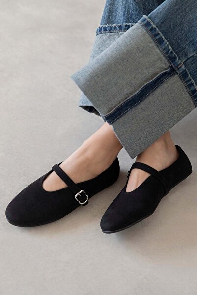 STRASWANS Τζουν Γυναίκα Σουέτ Μπαλαρίνα Μαύρο